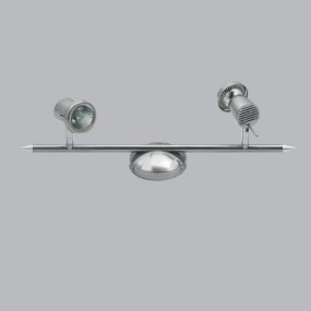 OUTLET Binario Illuminando EROS 2 GU10 LED 7W 3000°K spot faretti orientabili metallo cromo moderno interno