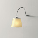 Applique Illuminando SOFT AP1 E27 LED lampada parete paralume pergamena metallo flessibile classica moderna interni