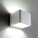 Applique Illuminando COMPACT 6W LED 552LM 3000°K lampada parete cubo biemissione metallo bianco interno