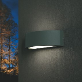Applique PG-LENTE 5581 E27 LED alluminio biemissione fascia lampada parete moderna esterno