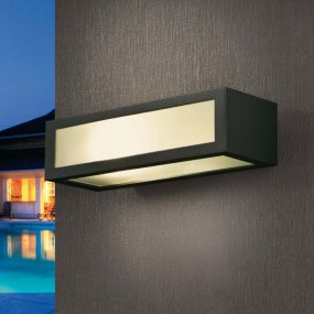 Applique murale PG-ASTER 7271 B E27 LED applique gris aluminium blanc antacite extérieur IP54