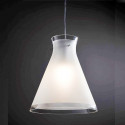 Sospensione Illuminando BILLY SP G 30CM E27 LED lampadario moderno vetro bianco cono interno
