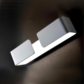 Applique a led moderno in alluminio bianco Sipario Illuminando