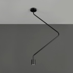 Plafonnier Led Dimmable, le noir Lampe de Plafond Moderne avec