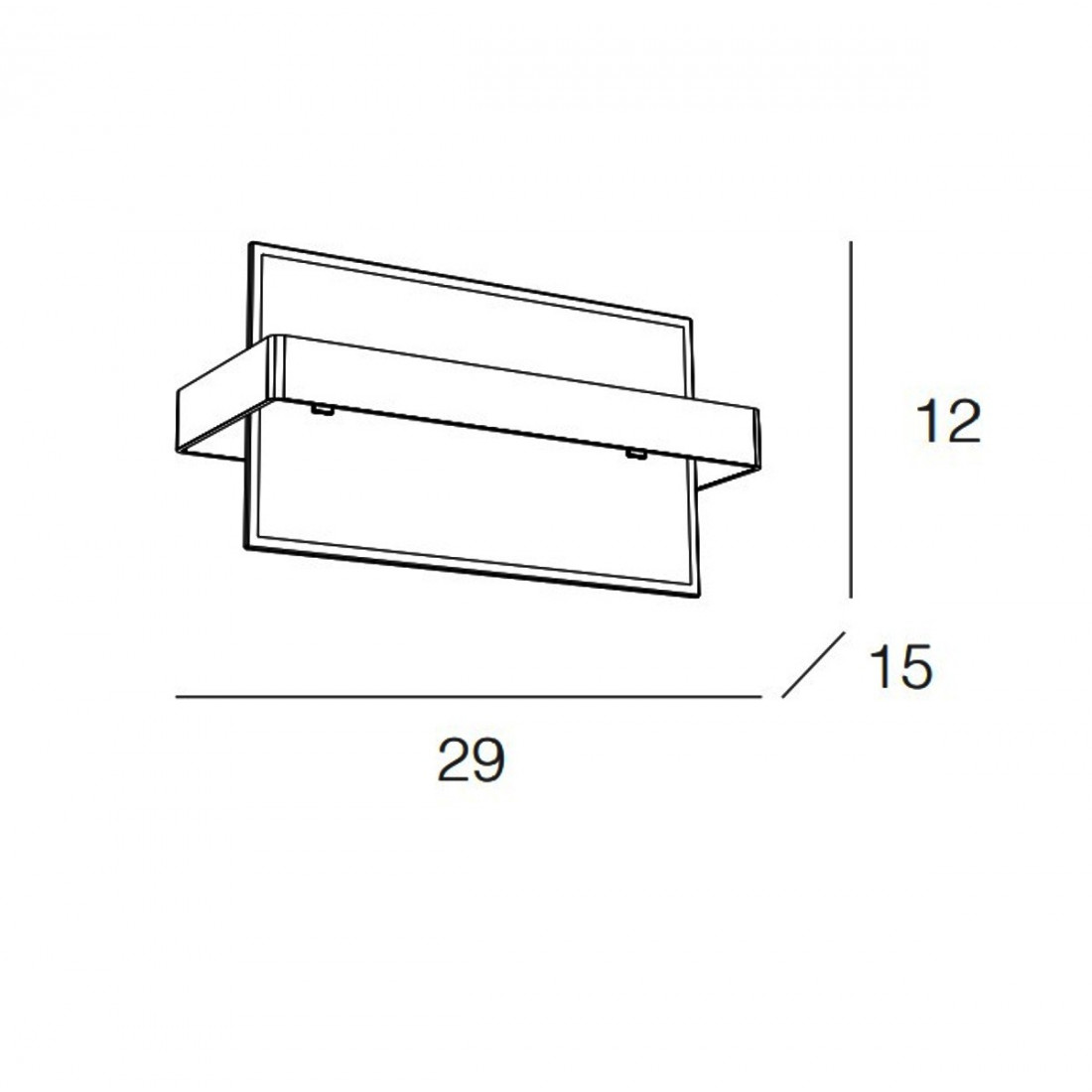 Applique TP-CROSS 1106 AP 60W E27 vetro metallo lampada parete moderno