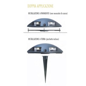 SO-UPPER 99109 Lampadaire LED 1W 100LM module piétement gris marchable, extérieur aluminium IP65