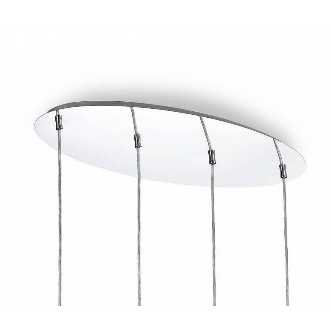 Lampadario ID-KUKY CLEAR SP4 E27 vetro metallo moderno sospensione calatine interno IP20