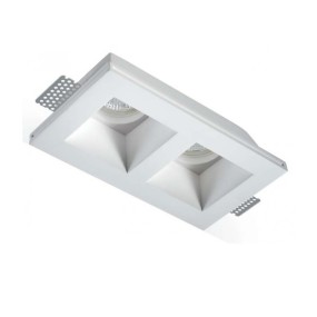 Spot encastrable PN-PRIAMO INC1503 GU5.3 LED plâtre blanc à peindre faux plafond intérieur IP20