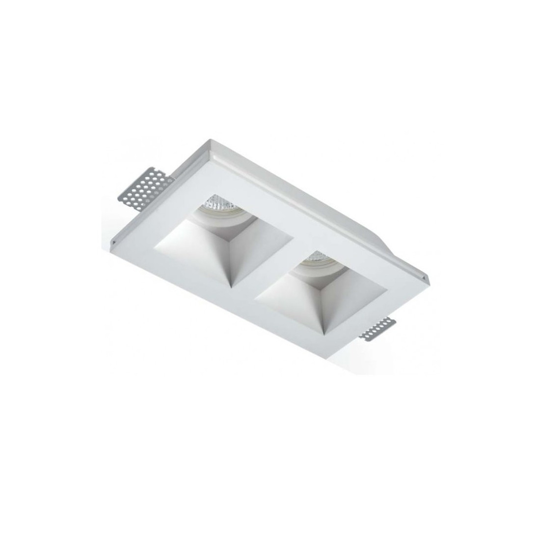 Spot encastrable PN-PRIAMO INC1503 GU5.3 LED plâtre blanc à peindre faux plafond intérieur IP20