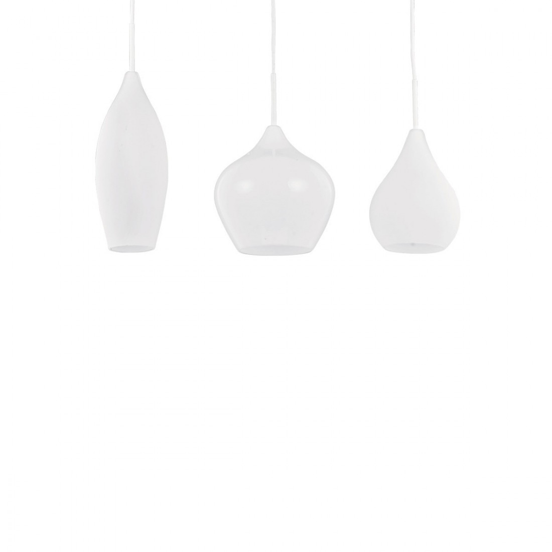 Lustre ID-SOFT SP3 E14 verre soufflé blanc fumé suspension interne moderne IP20