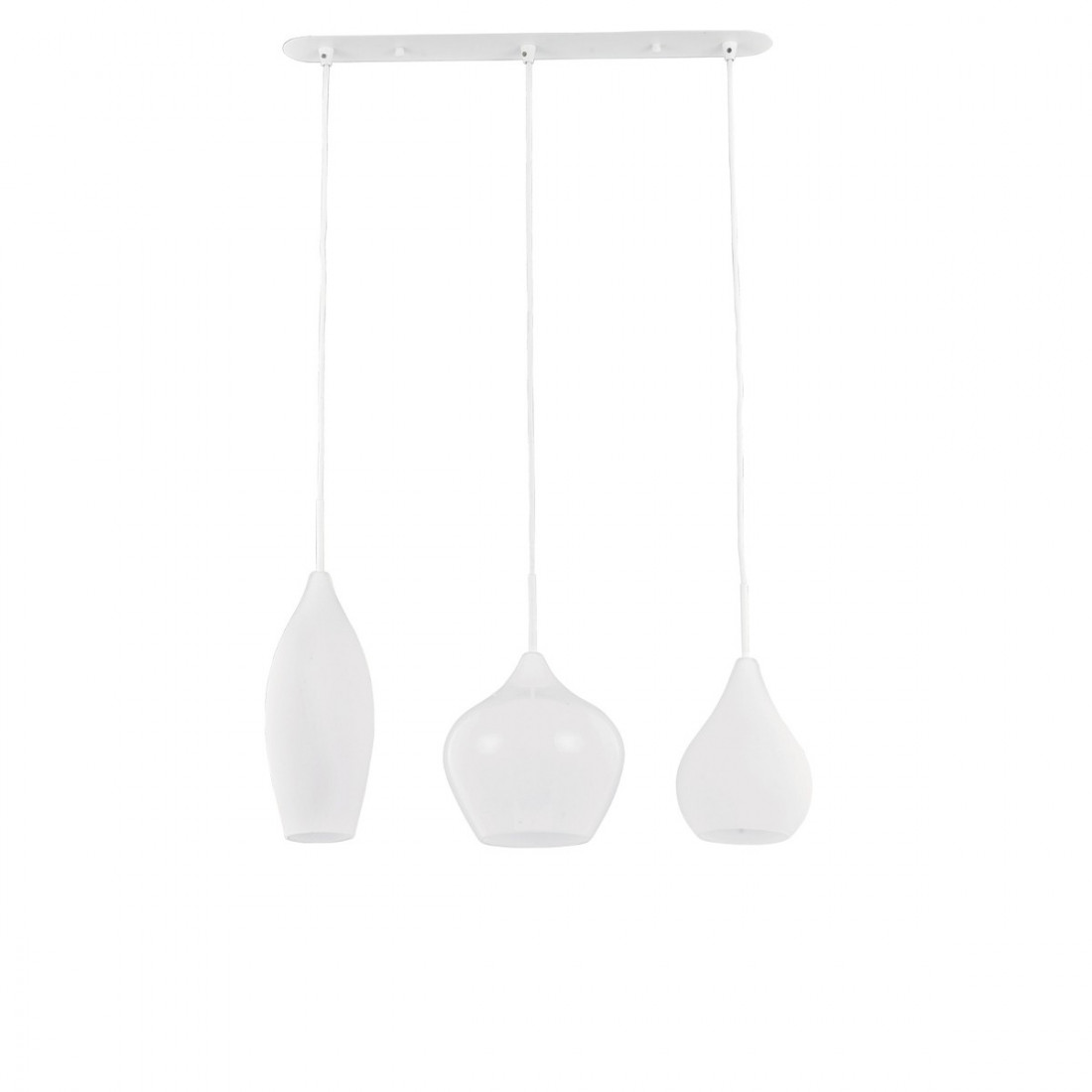 Lustre ID-SOFT SP3 E14 verre soufflé blanc fumé suspension interne moderne IP20