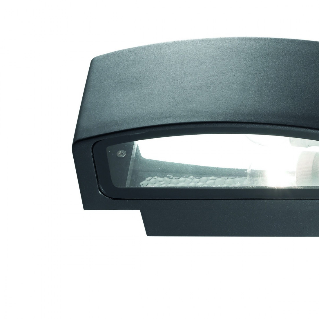 Applique ID-ANDROMEDA AP1 22cm alluminio bianco antracite nero vetro pirex lampada parete esterno IP55