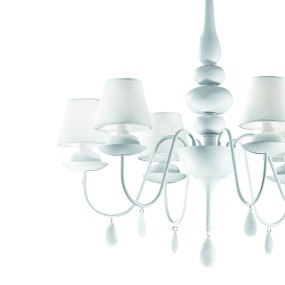 ID-BLANCHE SP6 E14 lustre gouttes moderne verre noir blanc métal tissu lampe intérieur mur IP20