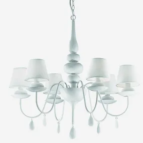 ID-BLANCHE SP6 E14 lustre gouttes moderne verre noir blanc métal tissu lampe intérieur mur IP20