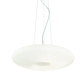 Lampadario ID-GLORY SP3 D50 E27 vetro bianco metallo moderno sospensione interno IP20