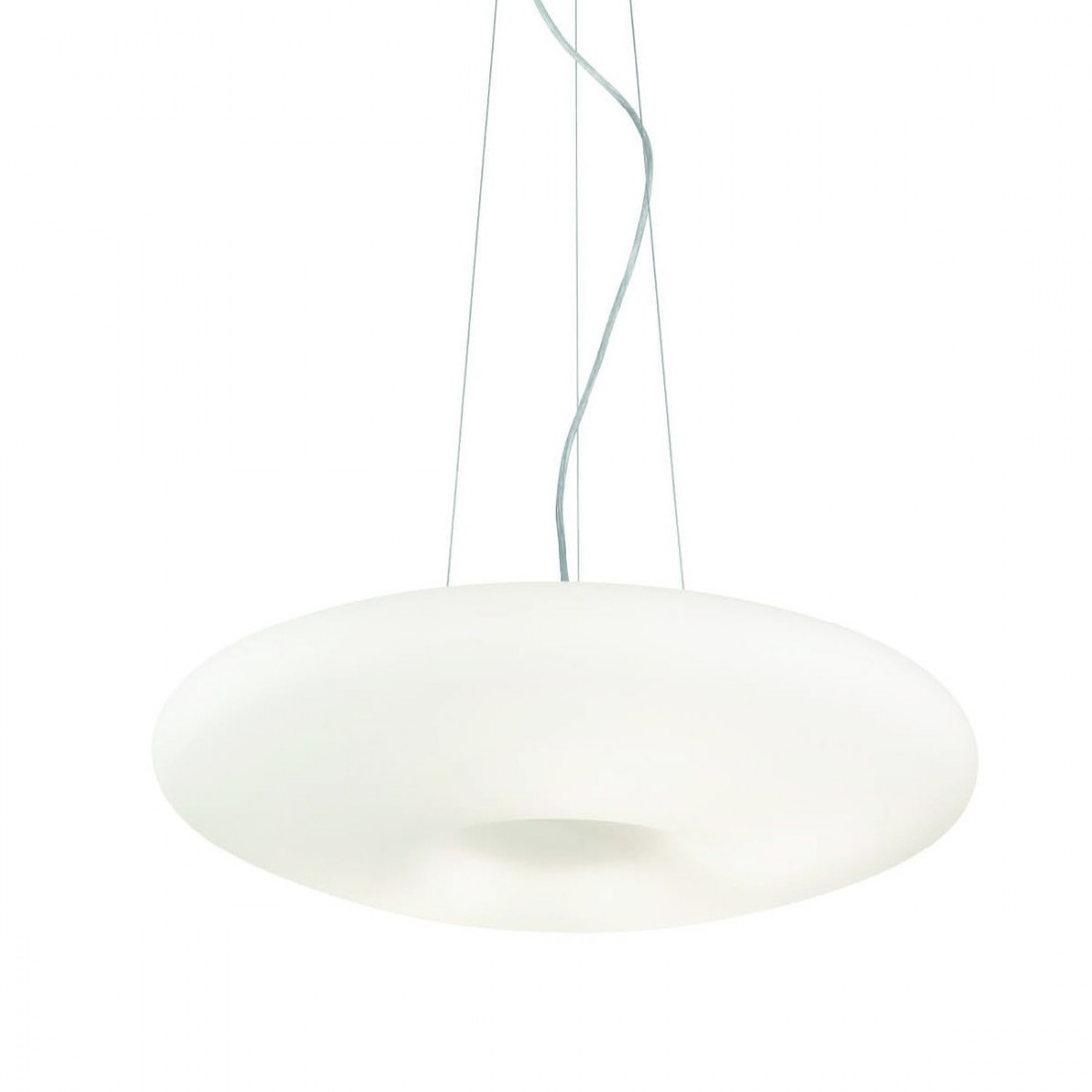 ID-GLORY lustre SP3 D50 E27 verre métal blanc suspension intérieure moderne IP20