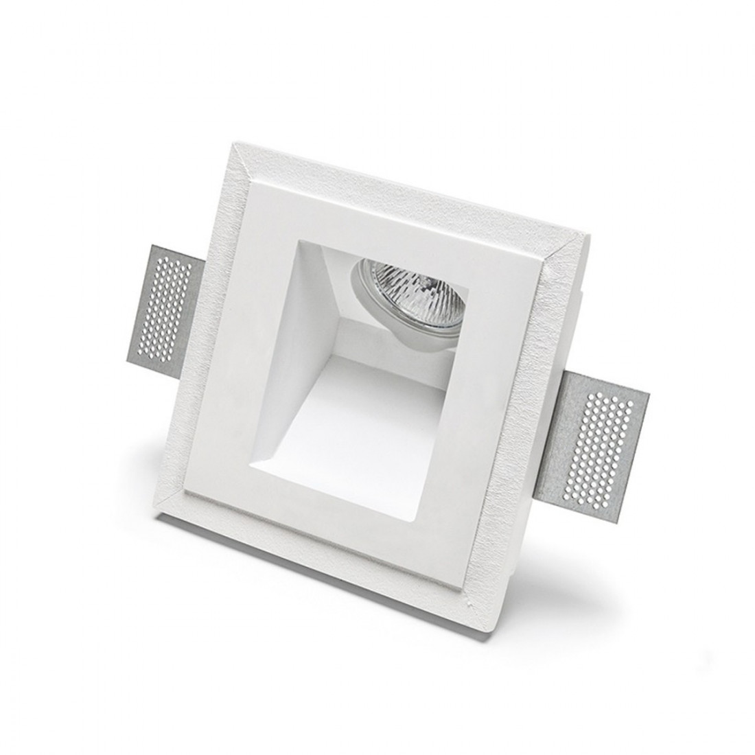 Spot encastré BF-4179 GU10 led plâtre blanc marqueur de chemin carré à peindre plaque de plâtre maçonnerie interne IP20