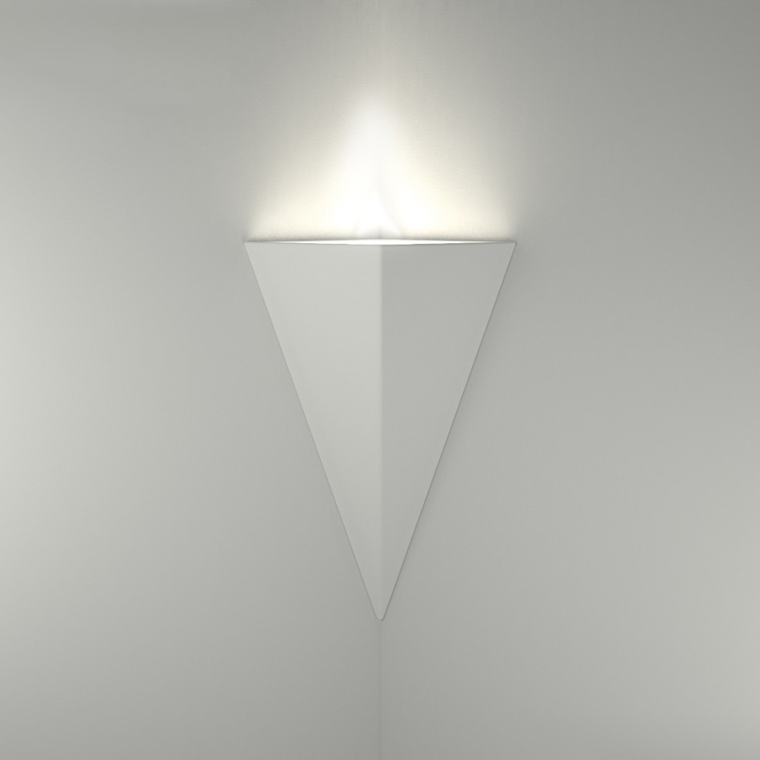 Applique BF-2396 44 E27 LED gesso bianco verniciabile lampada parete angolo interno IP20