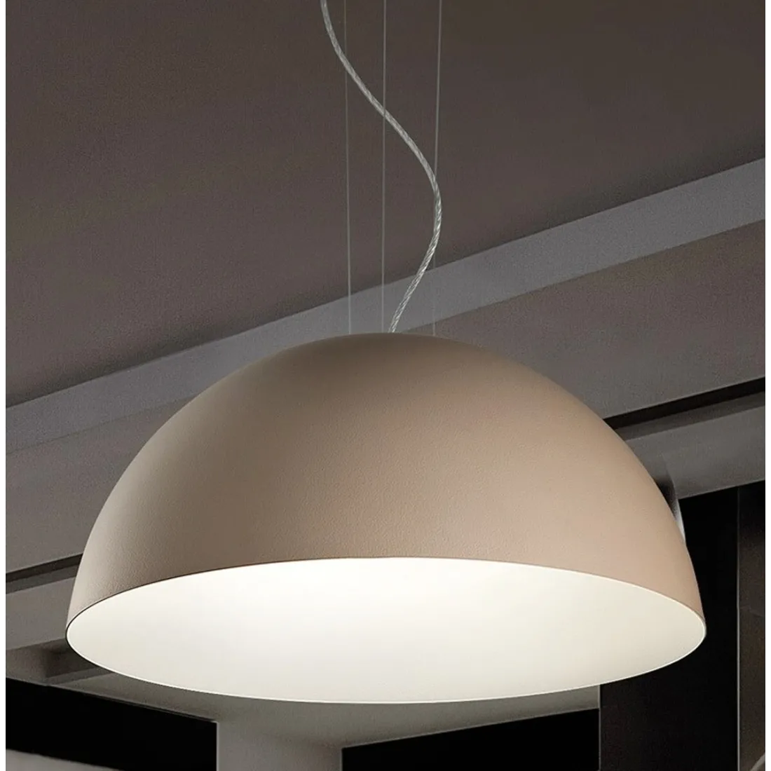 Sospensione FB-DUNE LED moderna lampadario cupola metallo interno