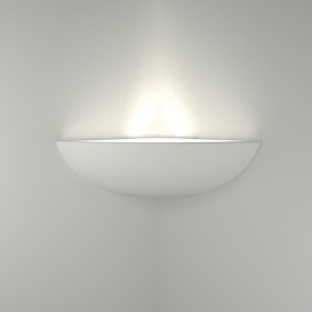 Applique BF-7958 42 E27 LED angolo gesso lampada parete vaschetta verniciabile interno IP20