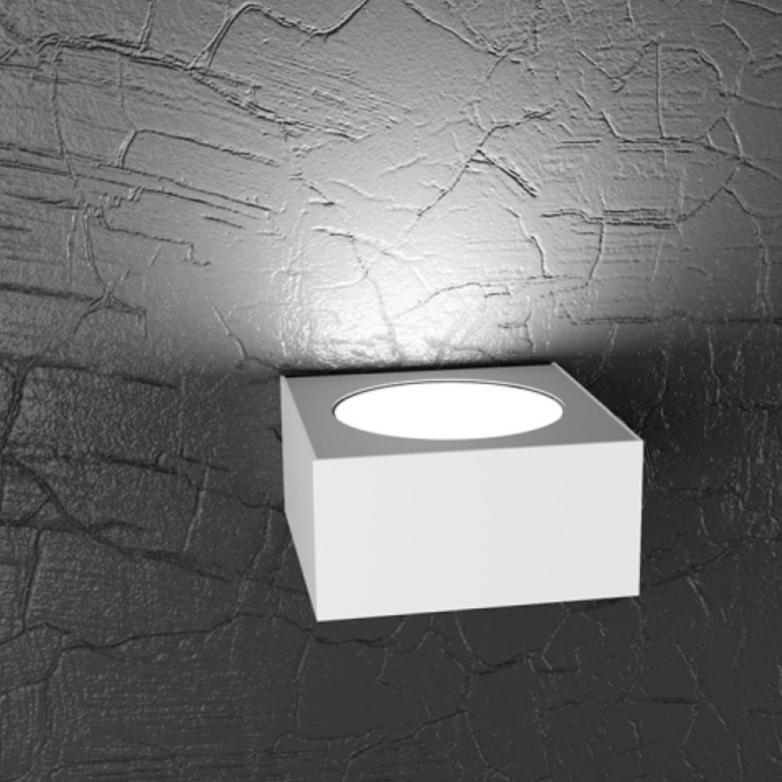 Applique TP-PLATE 1129 AP 9W Gx53 Led cube en métal blanc simple émission lampe murale carrée moderne