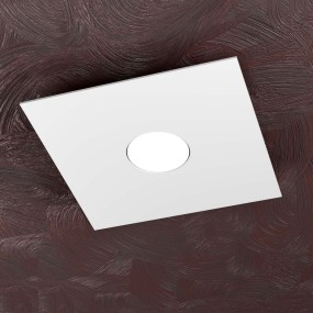 Plafoniera TP-PLATE 1129 PL1 9W Gx53 Led metallo bianco lampada soffitto moderna quadrata