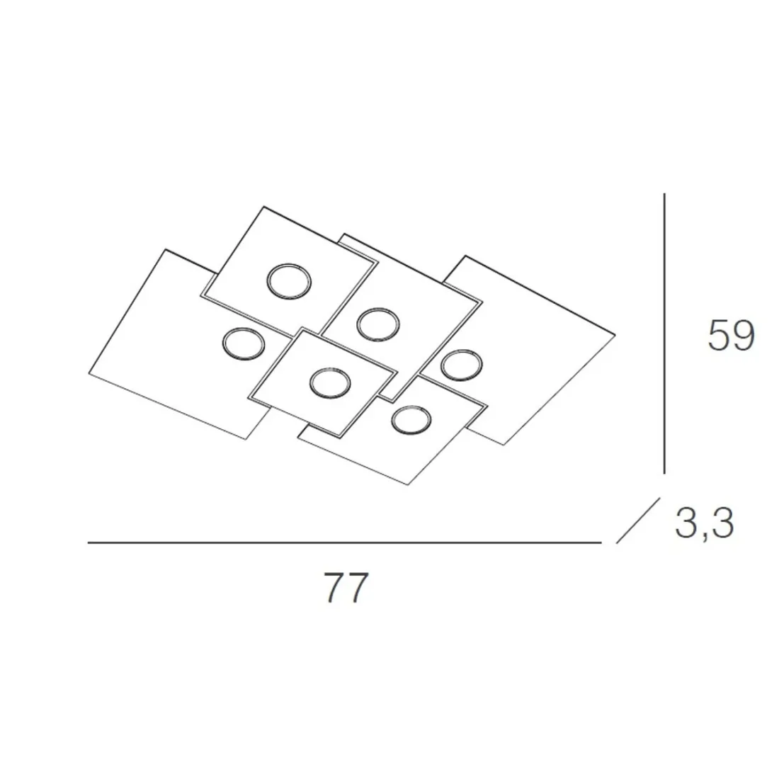 Plafoniera PLATE 1129 PL6 R Top Light
