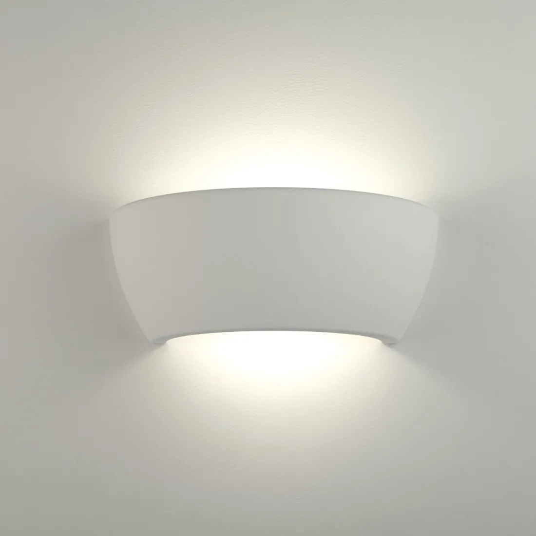 Applique BF-8254 E27 LED gesso bianco biemissione lampada parete vetro dipingere interno IP20