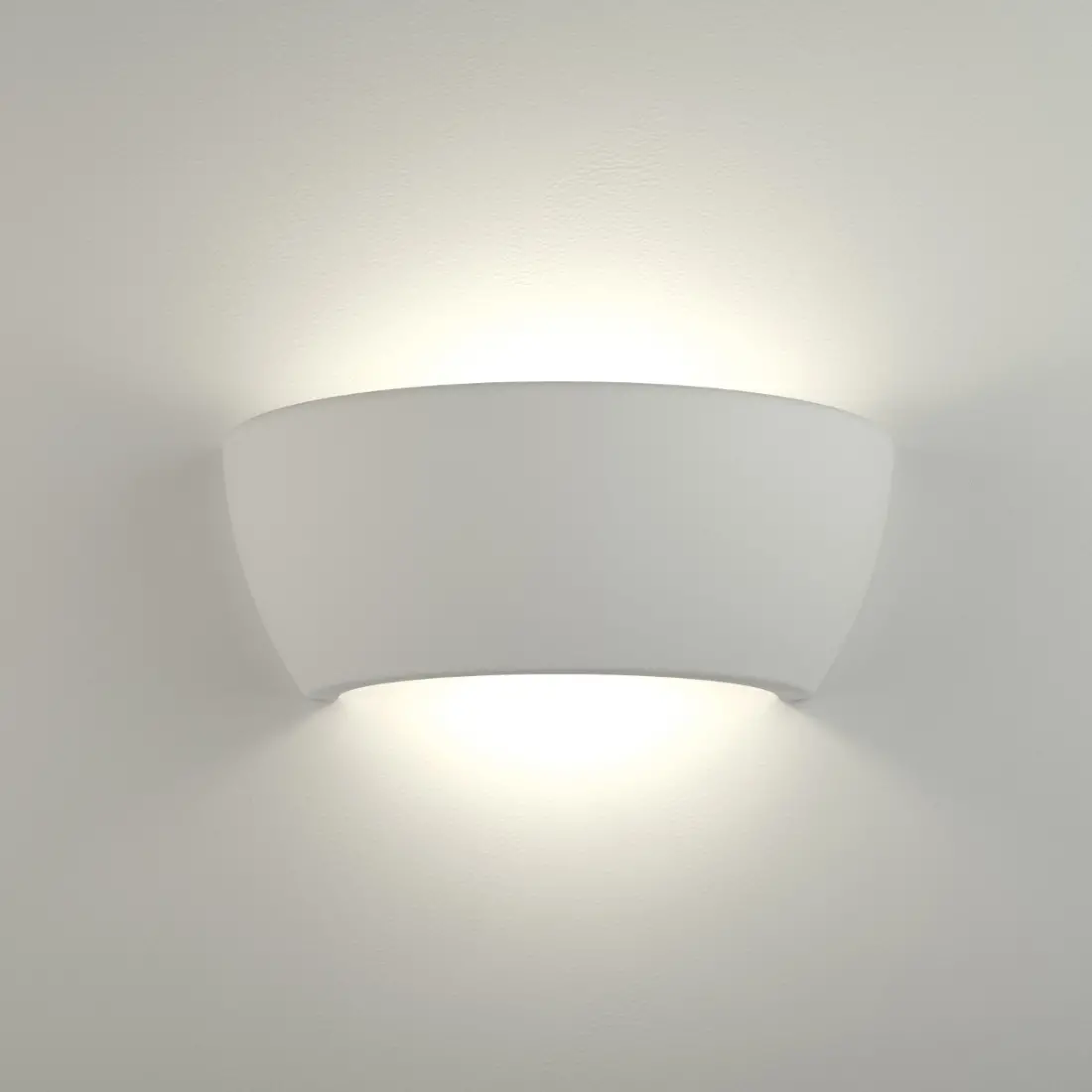 Applique BF-8254 3059 15W LED 2250LM plâtre blanc lampe à biémission à peindre intérieur en verre IP20