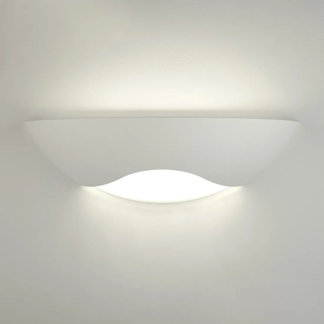 Applique BF-8259 3059 LED 15W gesso bianco verniciabile biemissione lampada parete vaschetta interno IP20