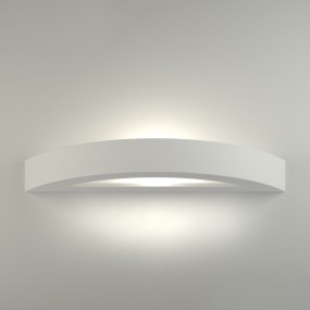Applique BF-8042 41 E27 40CM LED gesso bianco biemissione lampada parete verniciabile vetro interno IP20
