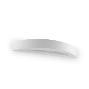 Applique BF-8042 53 R7s 40CM LED gesso bianco biemissione lampada parete verniciabile vetro interno IP20