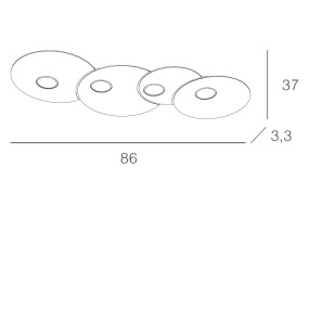 Plafoniera CLOUD 1128 PL4 R Top Light