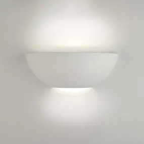 Applique BF-9207 41 E27 LED gesso bianco verniciabile lampada parete biemissione vaschetta interno IP20