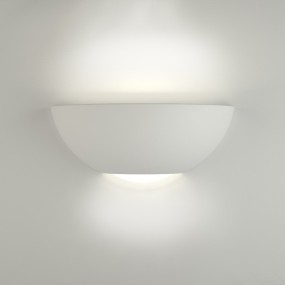 Applique BF-9207 3057 LED 9W gesso bianco verniciabile lampada parete biemissione vaschetta interno IP20