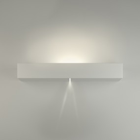 Applique BF-MENSOLA 8481 53 34CM R7s LED gesso bianco verniciabile biemissione rettangolare lampada parete moderna interno IP20
