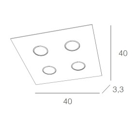 Plafoniera AREA 1127 PL4 Top Light