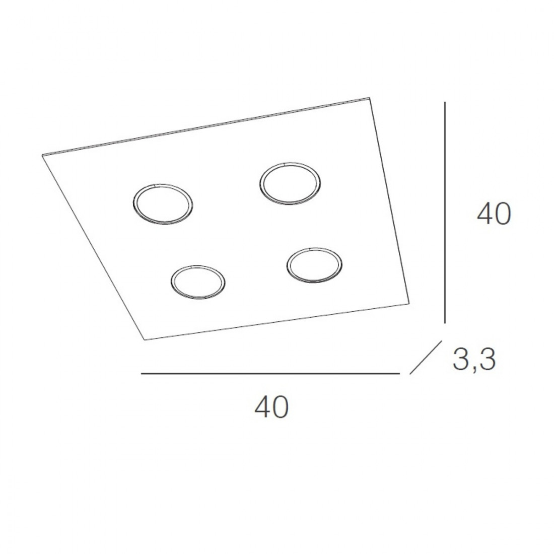 Plafoniera AREA 1127 PL4 Top Light