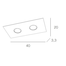 Plafoniera AREA 1127 PL2 R Top Light