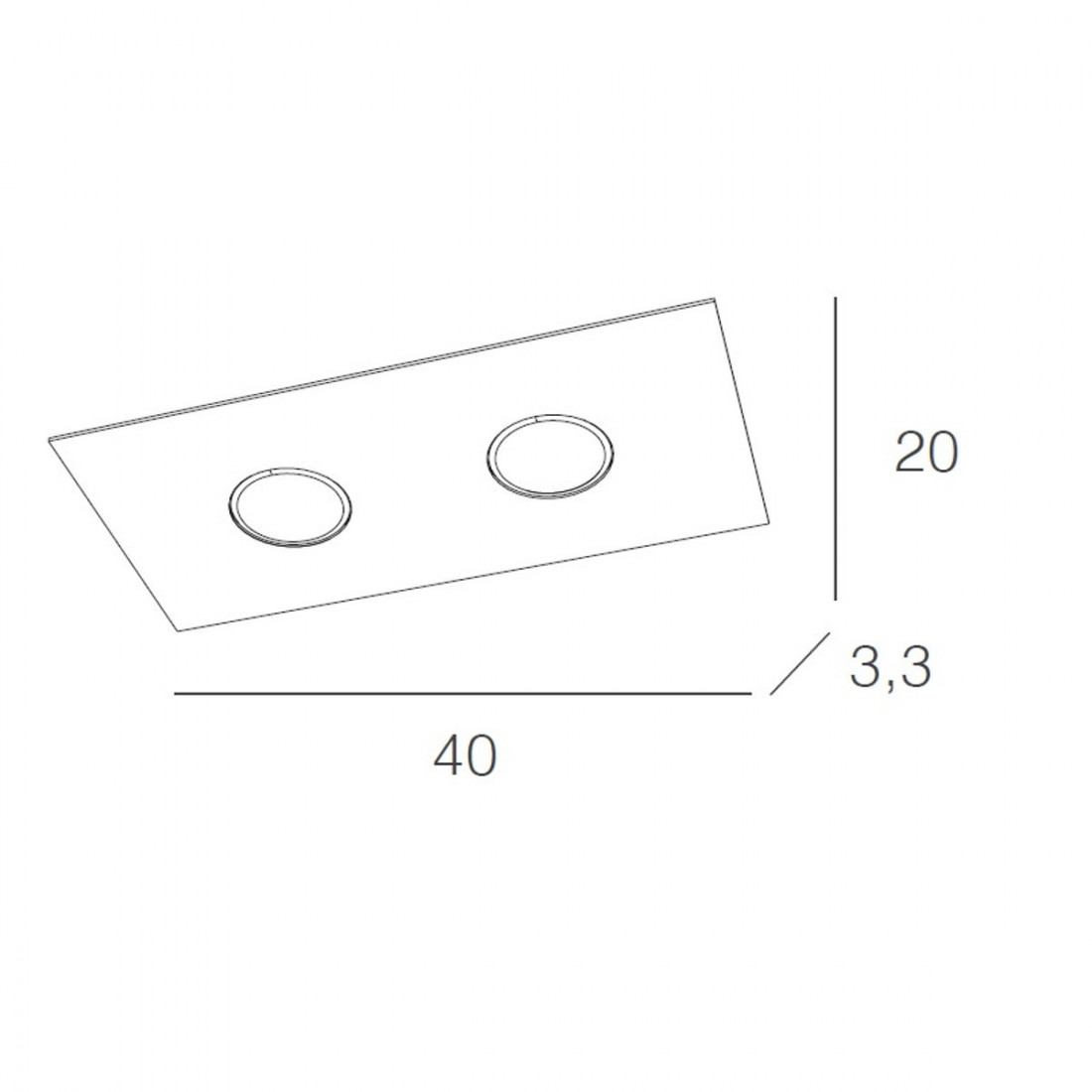 Plafoniera AREA 1127 PL2 R Top Light