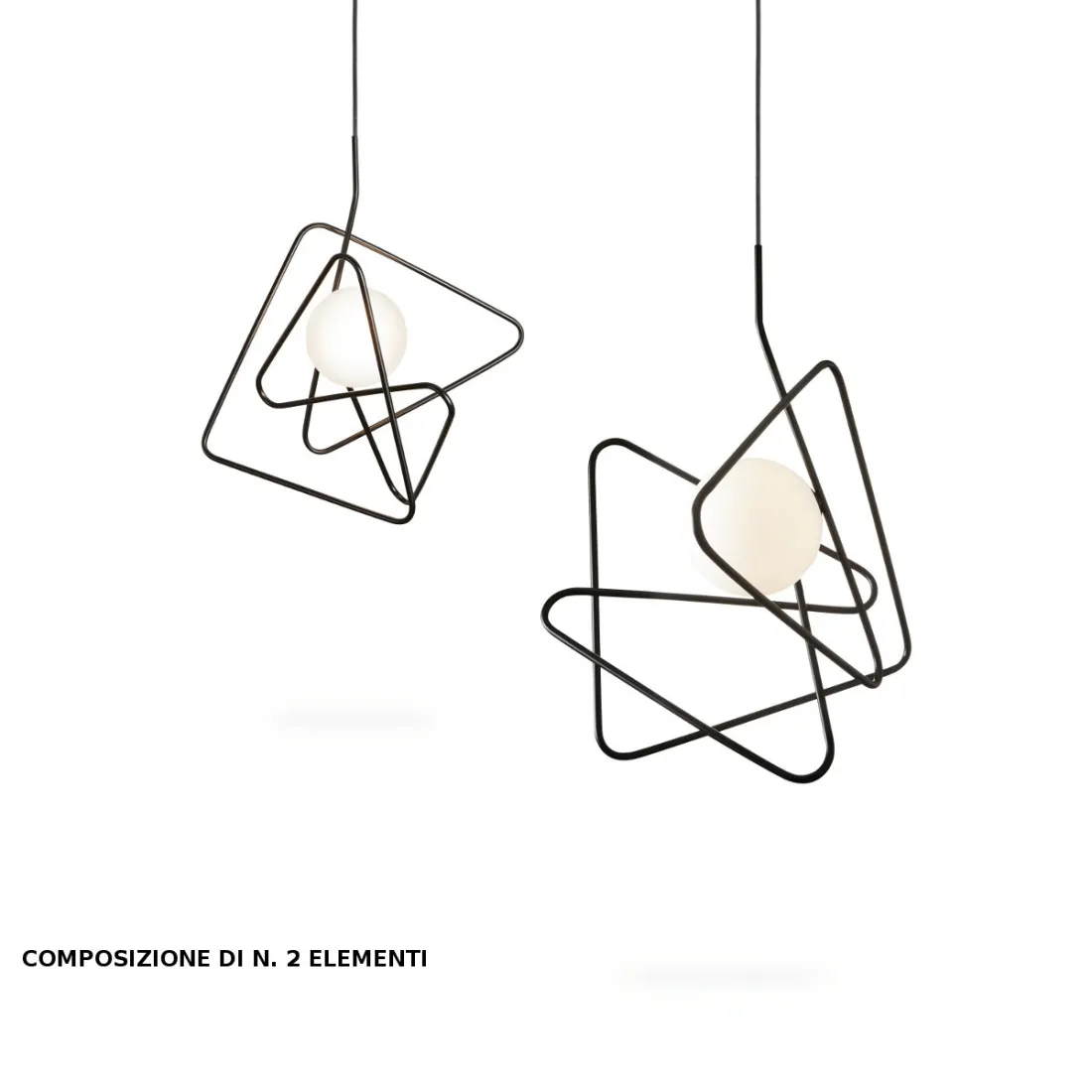 GB-INCIUCIO suspension 201 21 60cm cage intérieure en acier peint sable noir