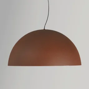 Sospensione GB-RUGIADA 122 24 40cm E27 cupola acciaio corten cemento nero bianco lampadario interno