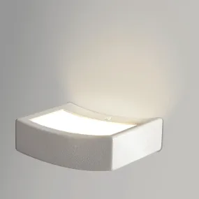 Applique GB-DOLCE 192 41 8W Led 13cm acciaio corten cemento sabbia mensola curva monoemissione interno