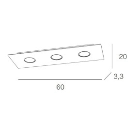 Plafoniera AREA 1127 PL3 R Top Light