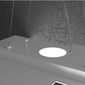 Lampadario TP-AREA 1127 S2 R+1 27W Gx53 Led 40x20 biemissione metallo bianco sospensione moderna rettangolare