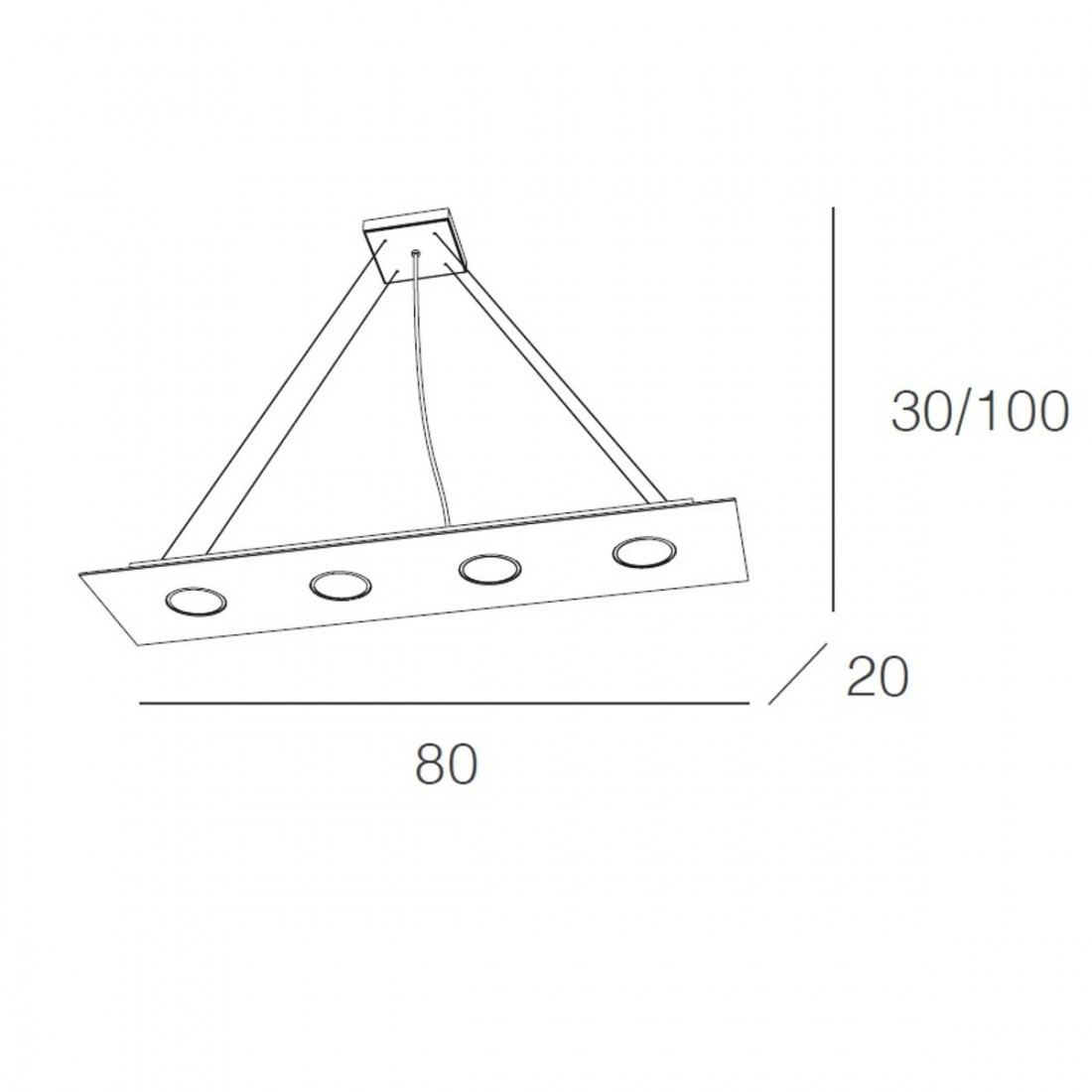 Lampadario AREA 1127 S4 R Top Light