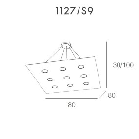 Lampadario AREA 1127 S9 Top Light