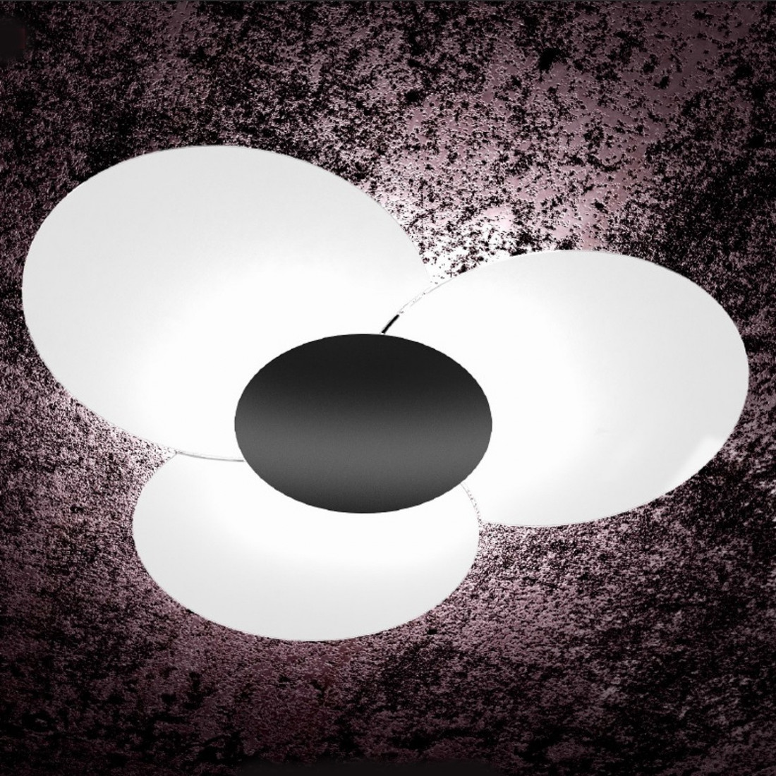 Plafoniera TP-CLOVER 1114 E27 100cm led vetro bianco lampada soffitto fiore tonda moderna