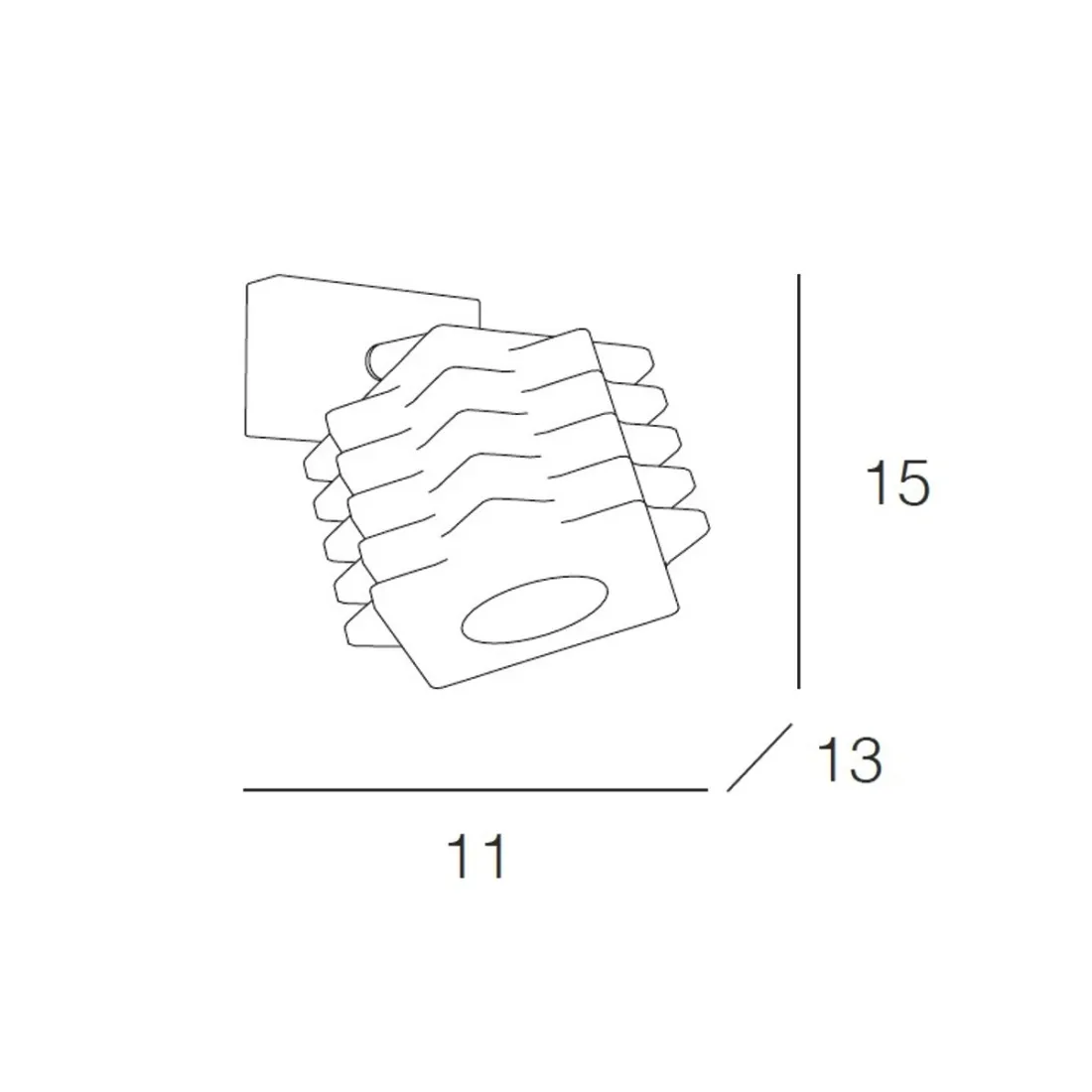 Faretto TP-RUBIK 1126 F1 G9 1 luce lampada soffitto parete moderno