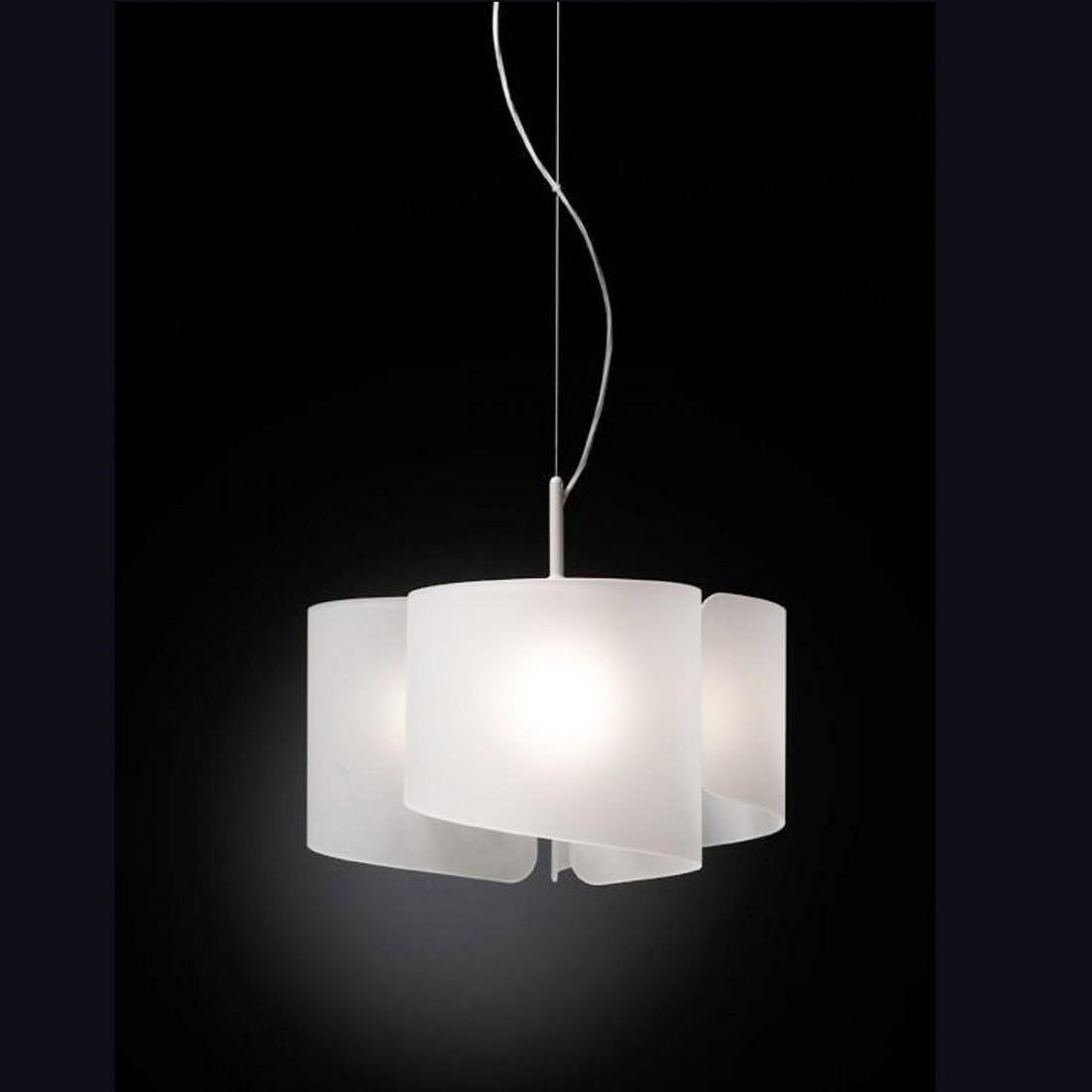 Suspension SN-PAPIRO 0370 E27 led lustre intérieur moderne en verre blanc IP20